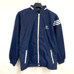【adidas】アディダス/ナイロントラックジャケット/デサント製/Lサイズ/ネイビー/80〜90s/ADS-200のサムネイル