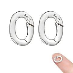 【新着商品】ネックレス ブレスレット ネックレス 銀 アクセサリー DIY 輪っか ハンドメイド パーツ 金具 留め具 キーホルダー 2個シルバー925製 丸 リング カラビナ リング aninako
