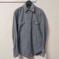 WRANGLER ラングラー ウエスタンシャツ ダンガリー シャンブレー シャツ グレー サイズM 06C2901