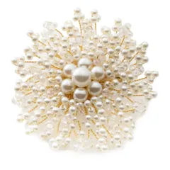 【数量限定】JewelVOX コサージュ ブローチ キルトピン パール フラワー [ジュエルボックス] クリップ セレモニー お呼ばれ フォーマル おしゃれ 大人