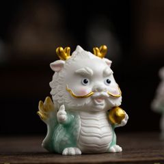 白磁の家の装飾品の陶磁器風水町の干支の竜の置物 楽天市場】龍の置物 風水 白龍 玄関 置物 白竜 かわいい 白
