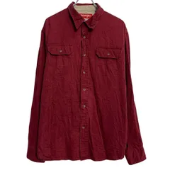 Wrangler 長袖 無地シャツ XL エンジ系 ラングラー ボタン ビッグサイズ 胸ポケット シンプル 古着卸 アメリカ仕入 a701-5882