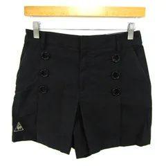 ルコックスポルティフ ショートパンツ ボトムス コットン ストレッチ ゴルフウエア レディース 7サイズ ブラック le coq sportif 【中古】