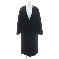 ダイアンフォンファステンバーグ DIANE von FURSTENBERG カシミヤ混 コート ノーカラーコート アウター ロング 0 黒 ブラック /HS ■OSのサムネイル
