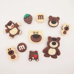 52　ストロベリーベア　ジビッツ　10点セット　くま　ブラウン系　チョコ　M＆M　トイストーリー