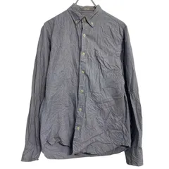 J.CREW 長袖 ストライプシャツ S ブルー ホワイト ジェイクルー ボタンダウン 胸ポケット カジュアルシャツ 古着卸 アメリカ仕入 a703-5117