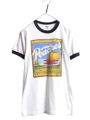 【お得なクーポン配布中!】 70s 80s 企業物 イラスト 染込み プリント リンガー Tシャツ メンズ レディース M ヴィンテージ シングルステッチ レコード 音楽 当時物 白