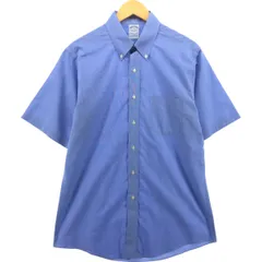 古着 ブルックスブラザーズ Brooks Brothers Est.1818 グレンチェック 半袖 ボタンダウン チェックシャツ 16 メンズL相当/eaa560418