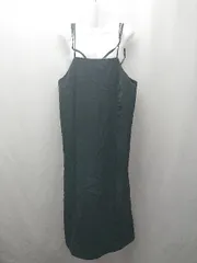 ◇ ⊂ un dix cors 無地 ノースリーブ 膝下丈 キャミソールワンピース サイズF グレー系 レディース E  【1507030000332】