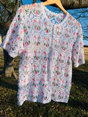 crochet knit cardigan