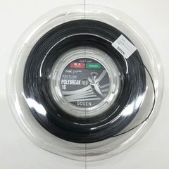 【訳アリ・新品・未使用】ゴーセン(GOSEN) POLYBREAK ポリブレイク 200Mロール 1.31mm(16GA)硬式テニス ポリエステルガットTS1602-BK ブラック