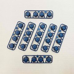 ミニ四駆　中径ローハイトホイール（ディッシュ／穴ありタイプ／ブラック）７個セット