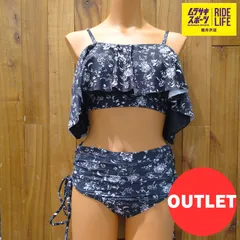 ★アウトレット50％OFF★BEACH QUEEN　ビーチクイーン　花柄　オフショル　フリルブラビキニ　ビキニ　（ブラック）　393050　【ムラスポ公式】のサムネイル