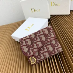 【今日特価】Dior ロータス ウォレット, オブリークプリント, 馬鐙「D」チャーム付き, コンパクトで実用的なデザイン！[本日特価|新品未使用品]