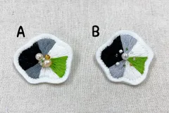 《レインボーフラッグ ブローチ》刺繍 アジェンダー カラー フェルト ビーズ