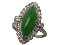 翡翠 ダイヤモンドリング PM 8.34g 16.5号 GRJソーティング付き　Jewelry Jade3.32ct Dia Ring
