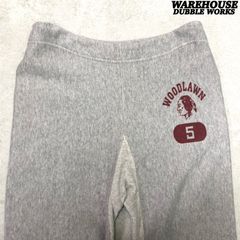 WAREHOUSE / DUBBLE WORKS SWEAT PANTS "WOODLAWN" スウェットパンツ ネイティブアメリカン インディアン Lサイズ グレー ウエアハウス ダブルワークス