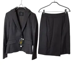 Z1511【美品】 INED イネド スカートスーツ スカートセットアップ ジャケットシングルボタン グレー サイズ7 未使用タグ付