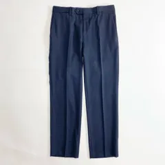 40c23 LARDINI ラルディーニ スラックスパンツ 46 ネイビー ビジネス フォーマル センタープレス イタリア製のサムネイル