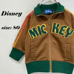 子供服 男の子 女の子 ディズニー ミッキー ジャンパー 80 茶 緑 秋冬
