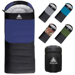 新品 HOSUR 寝袋 シュラフ 封筒型 軽量 230T防水超暖かい コンパクト簡単収納 登山 車中泊 防災用 アウトドア キャンプ 丸洗い可能 収納袋付き 1KG/1.4KG/1.8KG 快適温度-5℃-25℃ 収納袋付き