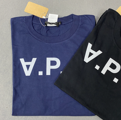 新品 APC アーペーセー A.P.C. 半袖Tシャツ ロゴ　 VPC Tシャツ ユニセックス ホ 男女兼用 ネイビー/ブラック