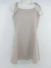 ◇ one after another NICE CLAUP ミニ キャミソールワンピース サイズF ピンクベージュ系 レディース P  【1301190014587】