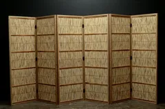 御簾屏風　和風　ナチュラル 御簾屏風 和風 ナチュラル のれん 中華風 タッセル付き 布 花