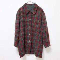 美品　DAKS ダックス　ウール100% ダッフルコート　裏チェック柄 楽天市場】送料無料 ダッフルコート チェスターコート
