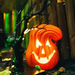 ゴールドのハロウィンカボチャアート大判ポスター - メルカリ
