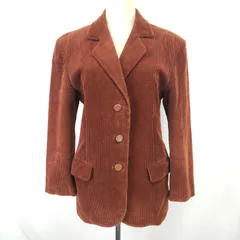 美品★UNITED COLORS OF BENETTON【ベネトン】 テーラードジャケット/コーデュロイ【46/レディースXL程度/赤茶/brown】アウター/Jacket◆BJ015-d