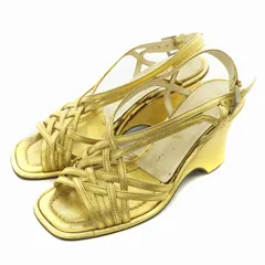 PRADA ウエッジソールサンダル ゴールド Crystal-embellished flat sandals in gold - Prada | Mytheresa