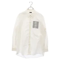 RAF SIMONS (ラフシモンズ) ARCHIVE REDUX 21SS Joy Divisioin 胸刺繍ロングスリーブドレス長袖シャツ ホワイト A01-207のサムネイル