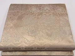 平和屋着物■六通柄袋帯　道長正倉院花文　金糸　逸品　ng3625