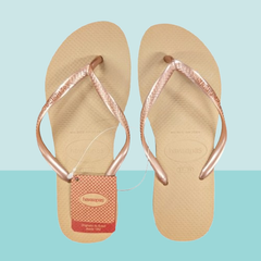 新品未使用　ハワイアナス（HAVAIANAS）レディース　ビーチサンダル/ローズゴールド