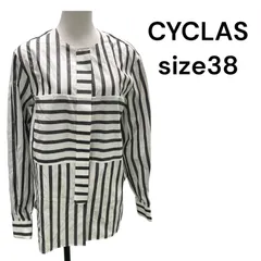 CYCLAS シクラス♡定番ストライプシャツ コットンシルク 滝沢眞規子　完売 CYCLAS シクラス 定番人気 ストライプシャツ コットンシルクアイ