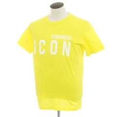 【新品】ディースクエアード DSQUARED2 コットン クルーネック 半袖Ｔシャツ イエロー【サイズL】【メンズ】
