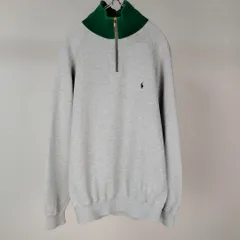 90s Polo by Ralph Lauren ポロラルフローレン　ロゴ刺繍　ハーフジップ　ハイネック　スウェット　古着