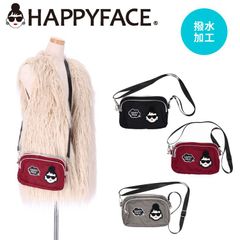 HAPPY FACE EMMA ショルダーバッグ 相良刺繍 お顔 サングラス LADY 撥水加工 軽量 2wayショルダー バッグ ミニ 小さめ オシャレ かわいい