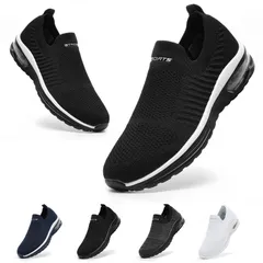 【新着商品】スポーツ スポーツシューズ カジュアル ウォーキングシューズ ランニングシューズ カジュアルシューズ ナースシューズ カップル靴 エアクッション Air スリッポン 運動靴 レディース 男女兼用 メンズ 超軽量 スニーカー 厚底 [Hanani]