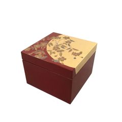 小物入れ　小箱　漆器　山中塗　朱塗り　さくら