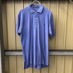 310 POLO Ralph Lauren ポロシャツ M ブルー ポロ ラルフローレン 刺繍ロゴ 古着卸 アメリカ仕入