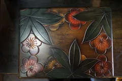 和風　小物入れ　木工品　木彫り　レトロ　木製　アンティーク　ヴィンテージ　置物