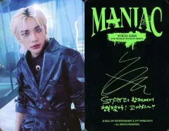【中古】コレクションカード(男性) Stray Kids/Hyunjin(ヒョンジン)/裏面黒・印刷サイン入り/「Stray Kids 2nd World Tour MANIAC in Seoul」ランダムフォトカード