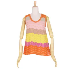 美品 ミッソーニ M MISSONI ニット タンクトップ ノースリーブ コットン トップス レディース 38(S相当) マルチカラーのサムネイル