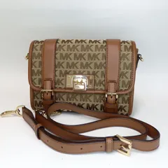 【MICHAEL KORS】マイケルコース ベッドフォードスクール MK柄 総柄 ショルダーバッグ ブラウン キャンバス レザー【中古】3-5 41610