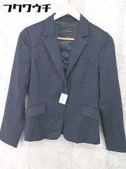 ◇ green label relaxing UNITED ARROWS ストライプ 長袖 テーラードジャケット サイズ36 ネイビー ブルー レディース  【1002802280368】