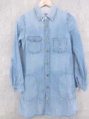 ◇ LEE × URBAN RESEARCH ROSSO リー アーバンリサーチロッソ 長袖 膝丈 シャツ ワンピース M ライトブルー レディース 【中古】 【1002799360685】