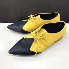 JILSANDER ジルサンダーネイビー パンプス ネイビー イエロー 37のサムネイル