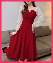 【スタッフおすすめ！】 ワンピース 異素材 ウエディングドレス 舞台衣装 キラキラ/エレガント 披露宴/演奏会ロングドレス 結婚式ワンピース スクエアネック パー おすすめ おしゃれ　かわいい　人気 77YILIY-001